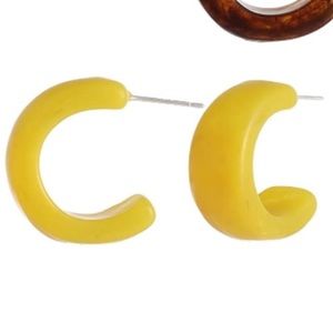 ✨3 for$20✨ NWT Chunky Hoop Resin Earnings✨Hand Crafted ✨Artisan✨